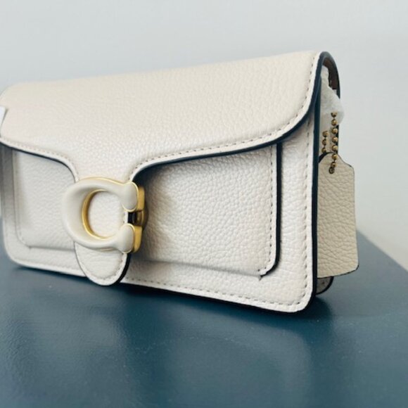 BRAND NEW WITH TAGS : Coach Tabby Crossbody Wristlet - Brass/Chalk - Picture 2 of 16